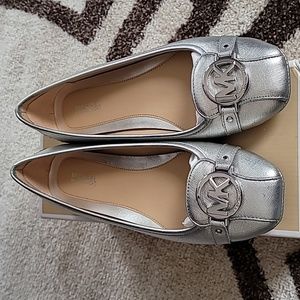 Michael Kors Fulton Moc Metallic Silver Size 9.5